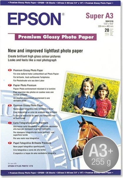 Epson C13S041316 glansigt, A3+ / 255 g / 20 st ark