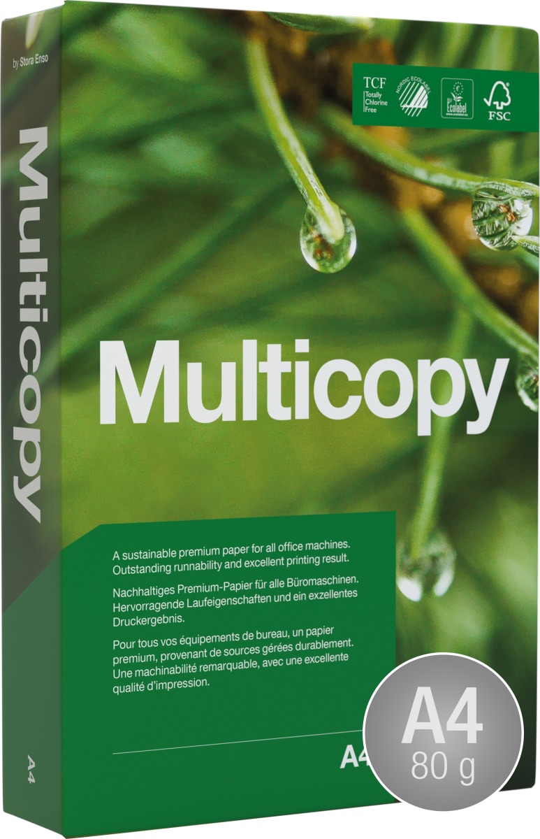 Multicopy kopieringspapper A4 80 g | Internat. hål