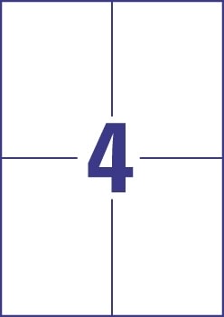 Budget Multietikett, 105x148 mm