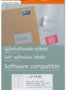 b.n.t OfficeLine Multietikett, 105x57 mm