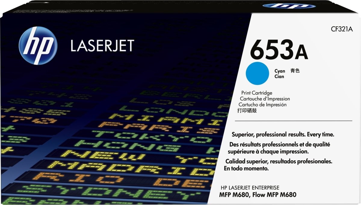 HP nr 653A/CF321A lasertoner, blå, 16 500 s