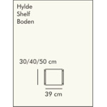 ABC hylde LxD: 39x30 cm, hvidlaseret