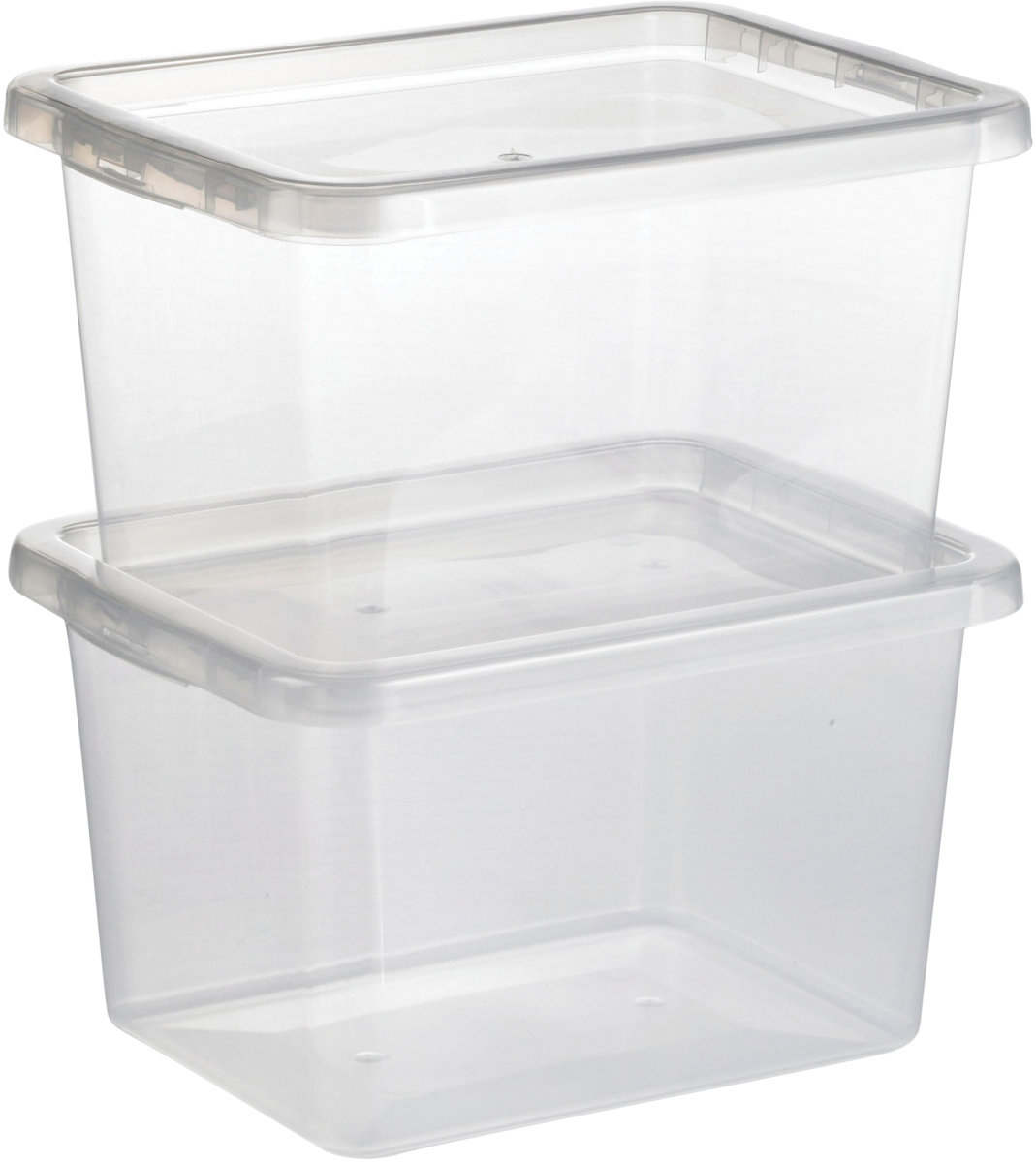 Basic plastlåda inkl. lock, 13 liter, klar