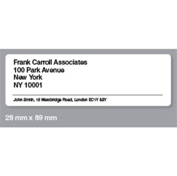 Dymo LW adressetikett, 89x28 mm