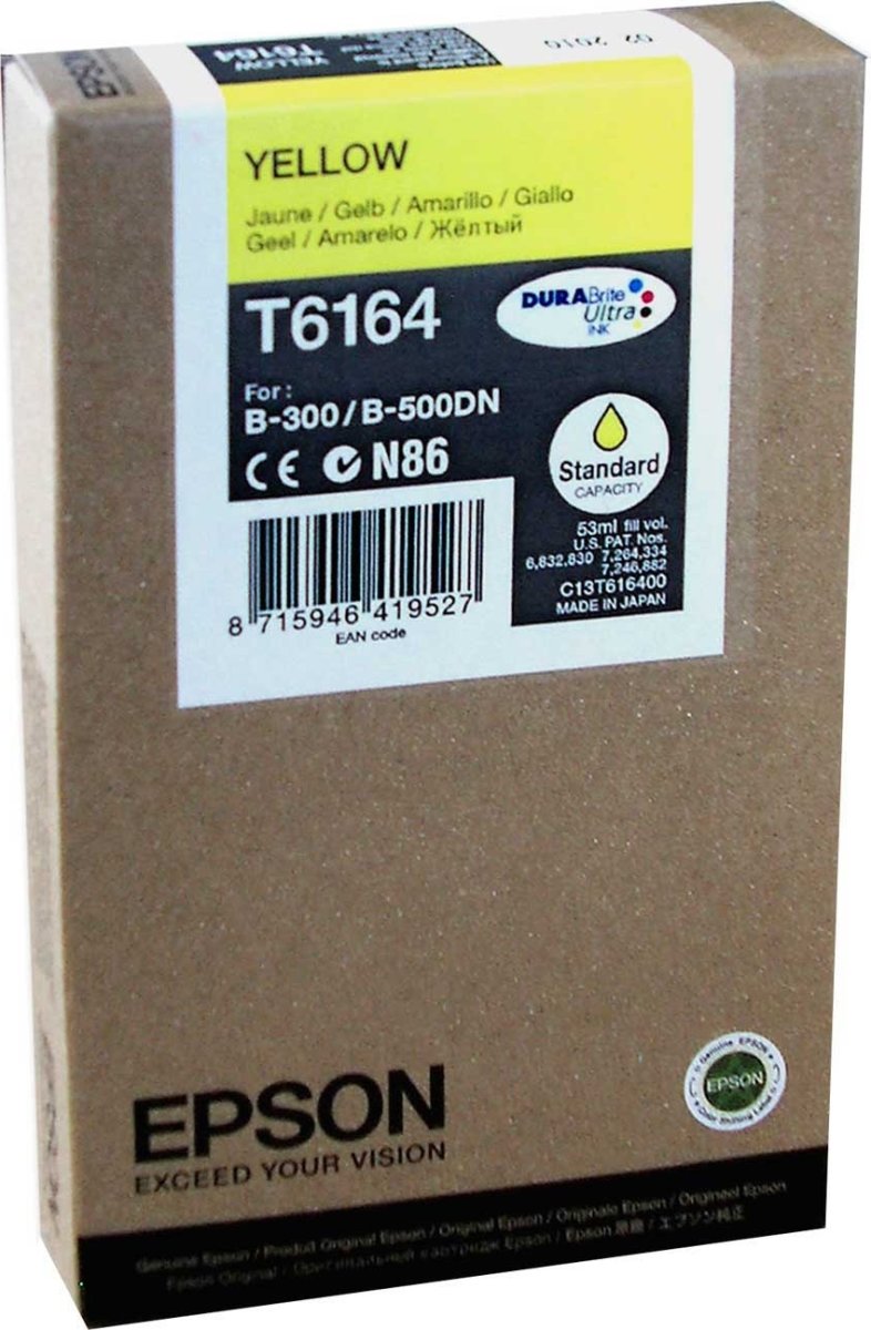 Epson nr T6164/C13T616400 bläckpatron, gul, 3500 s