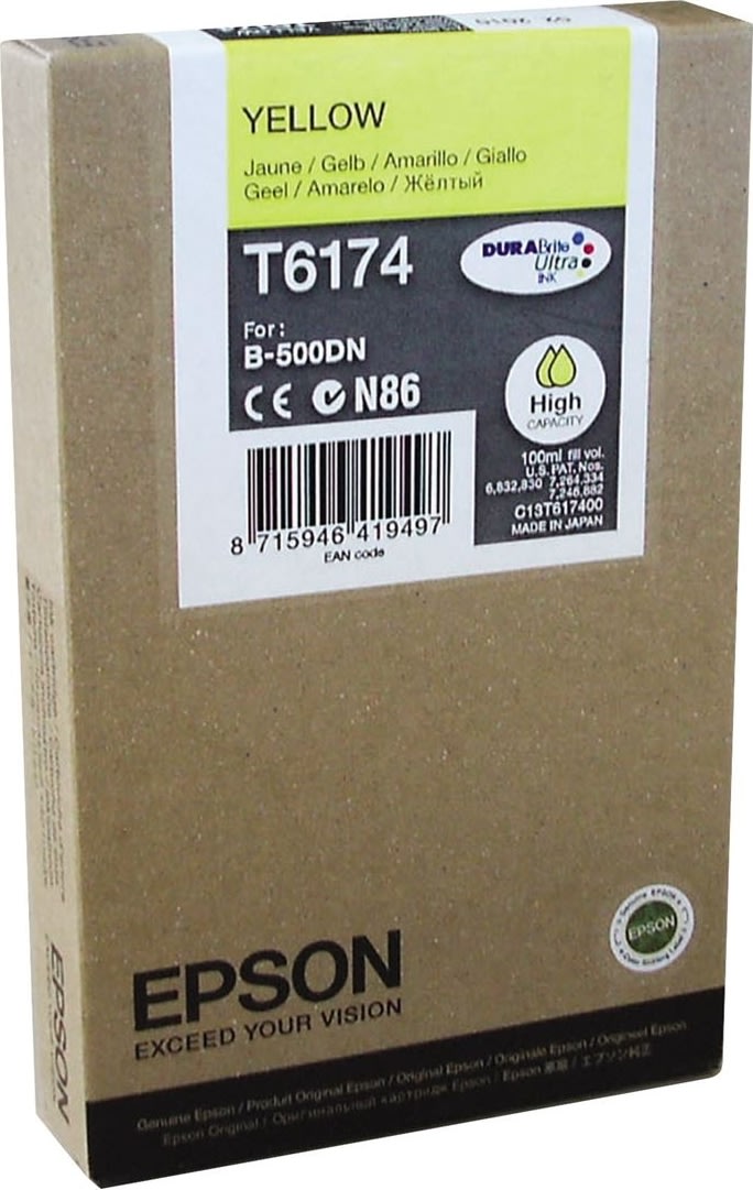 Epson nr T6174/C13T617400 bläckpatron, gul, 7000 s