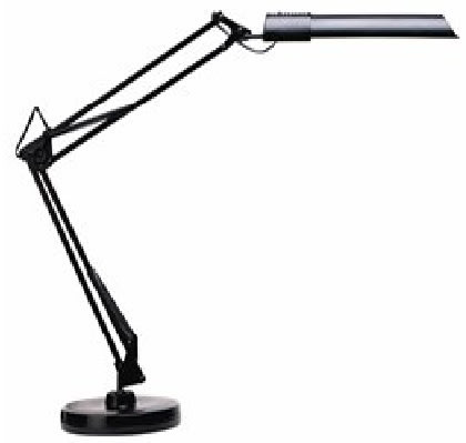 LED-lampa Unilux Swingo M. bordsfot Svart