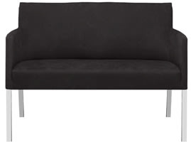 Florence sofa 2 pers. sort læder