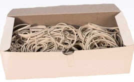 Gummiband 220x5 mm 500 g, vitt