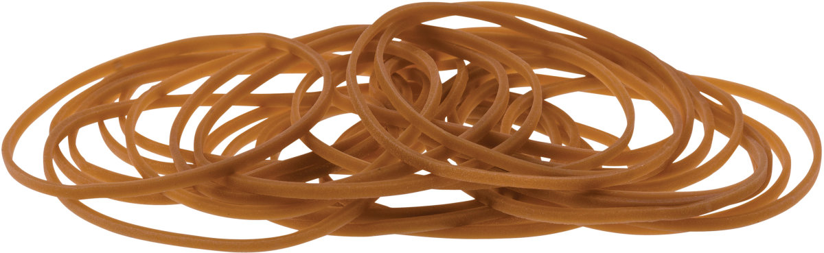 Gummiband nr 14, 500 g, 50 mm, brun