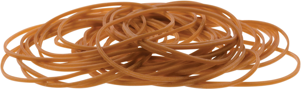 Gummiband nr 20, 250 g, 100 mm, brun