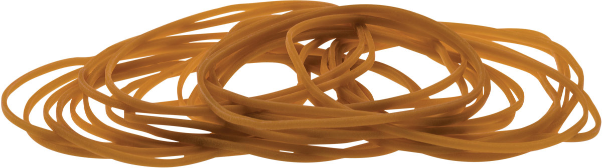 Gummiband nr 20, 500 g, 100 mm, brun
