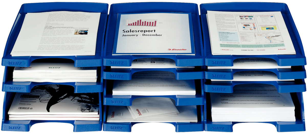 Leitz Plus Standard brevkorg, tvärformat, svart