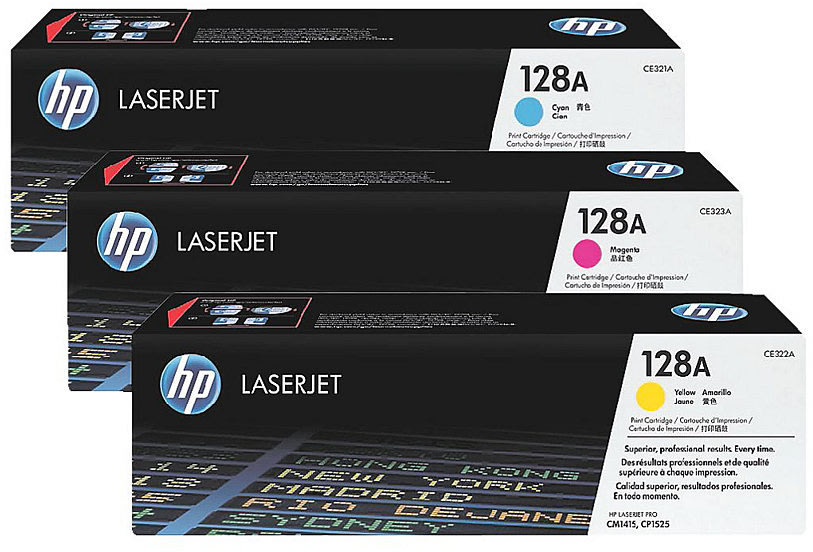 HP 128A/CF371AM lasertoner, 1300 s, 3-pack