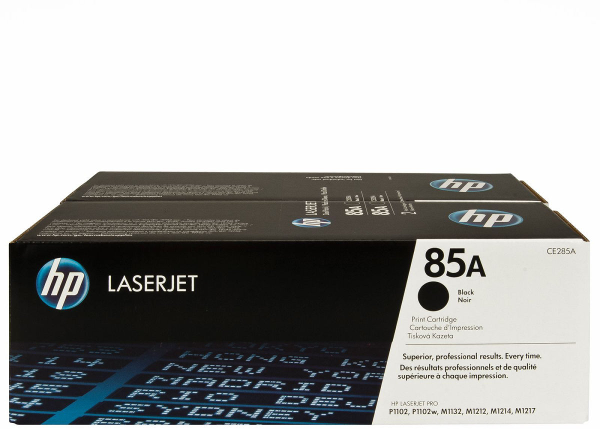 HP 85A/CE285AD Lasertoner, svart, 1600 s dual-pack
