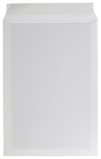 Bong kuvert med pappbaksida, 310x440 mm, vit