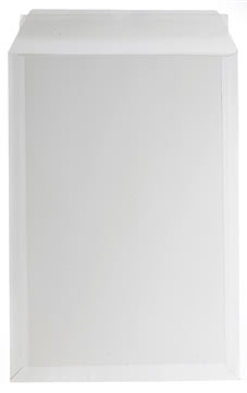 Bong kuvert med pappbaksida, 350x500 mm, vit