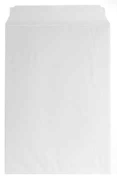 Bong kuvert med pappbaksida, 350x500 mm, vit