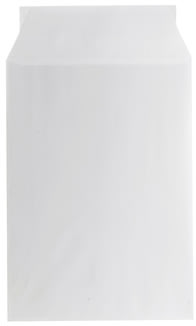Bong kuvert med pappbaksida, A4, 250x353 mm, vit