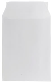 Bong kuvert med pappbaksida, A5, 190x250 mm, vit