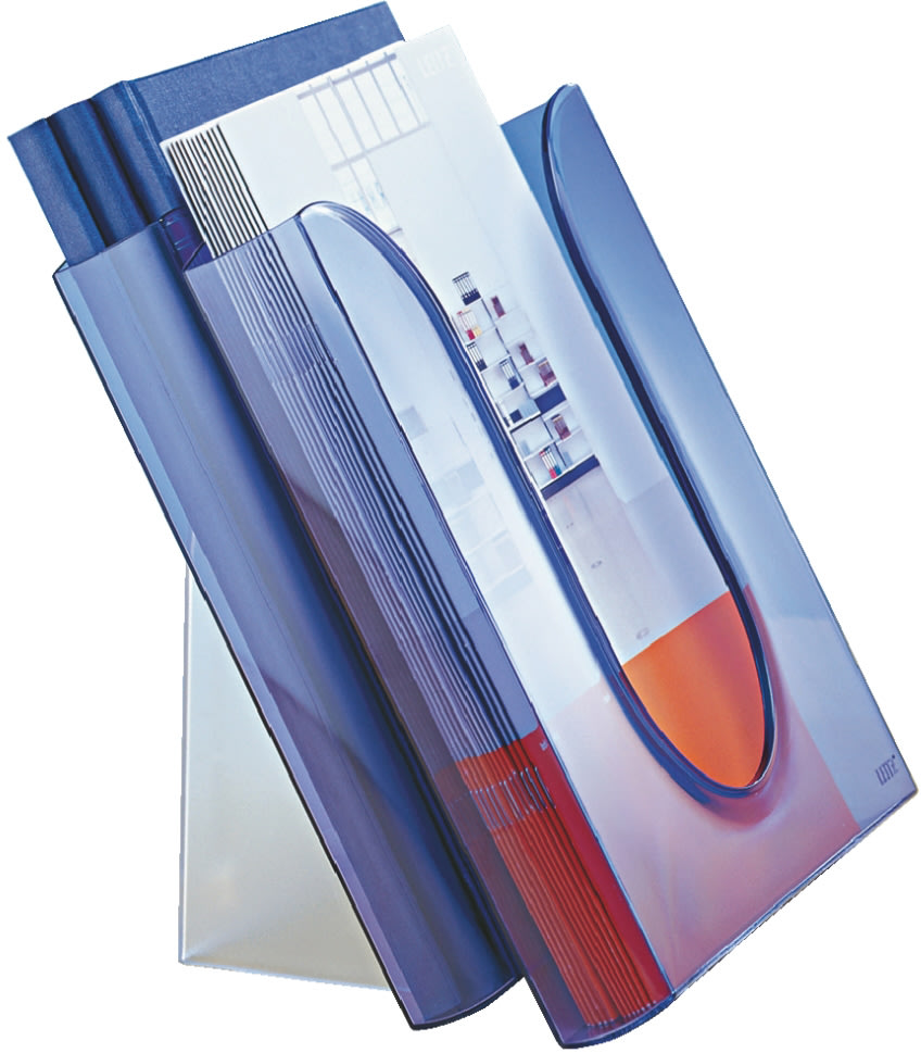 Leitz blankettfack, transparent blå