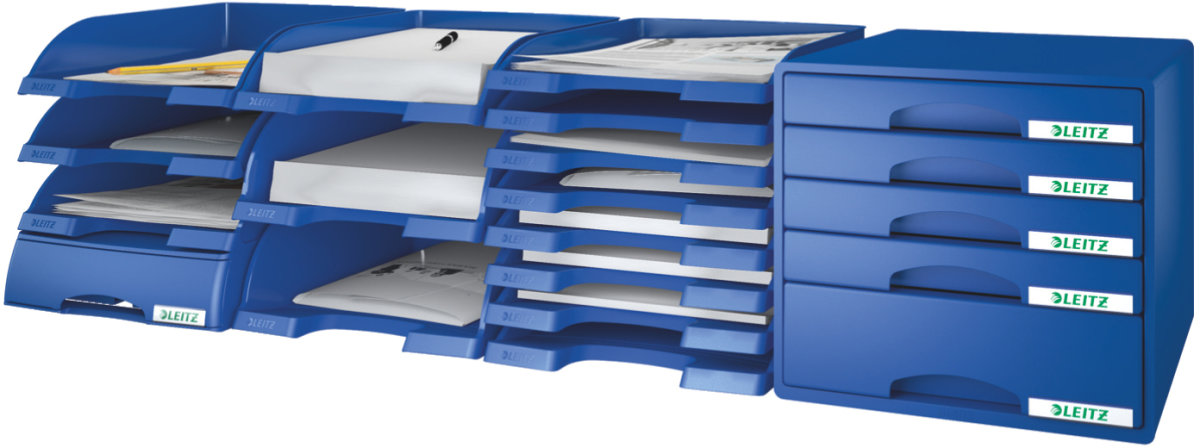 Leitz Plus Slim brevkorg, grå