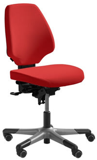 RH Activ 220 kontorstol høj ryg, medium sæde rød