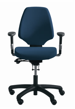 RH Activ 222 kontorstol høj ryg, bredt sæde blå