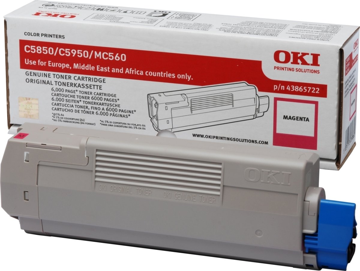 Lasertoner OKI 43865722 Röd 6000 sidor