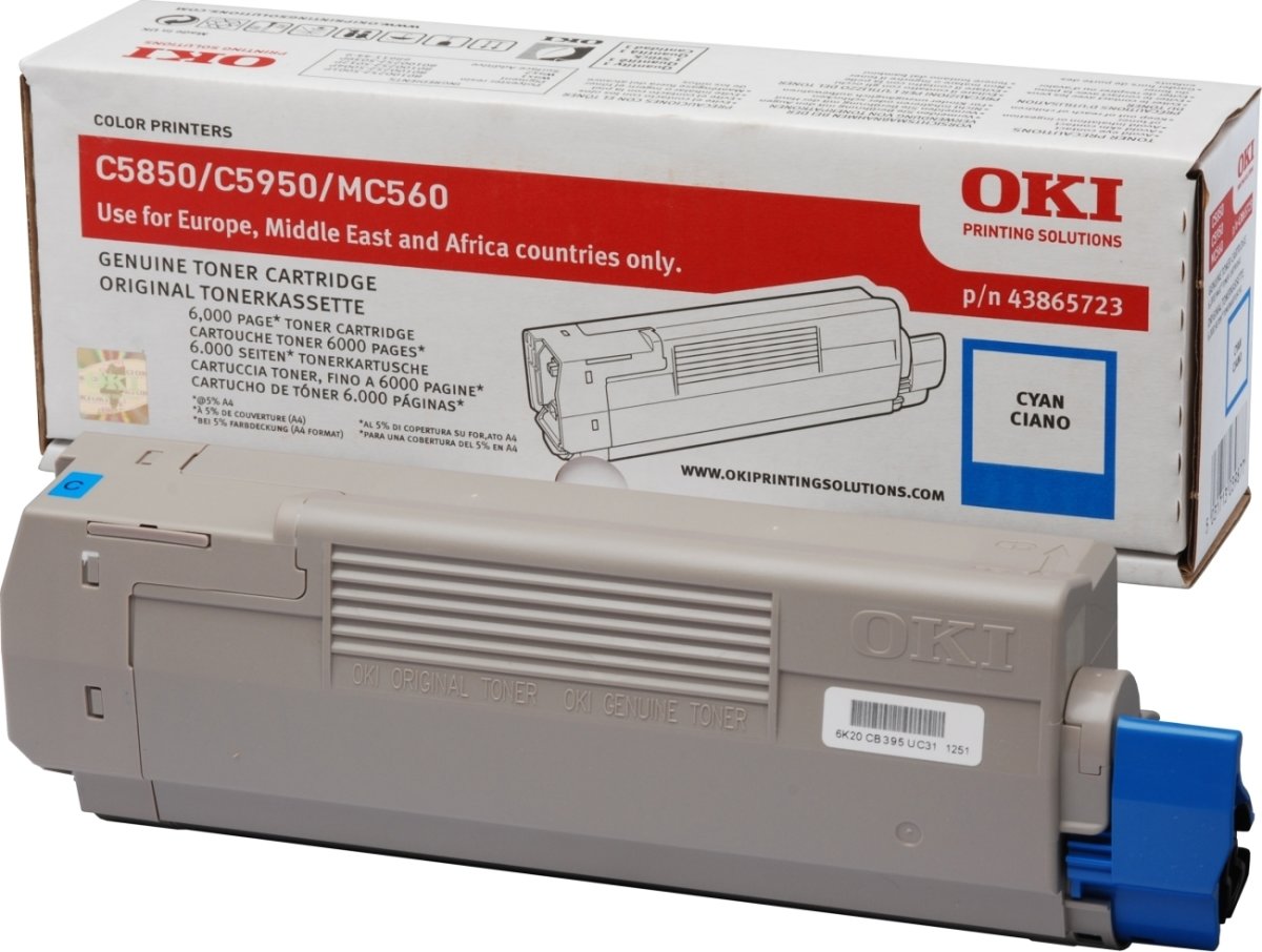 Lasertoner OKI 43865723 Blå 6000 sidor