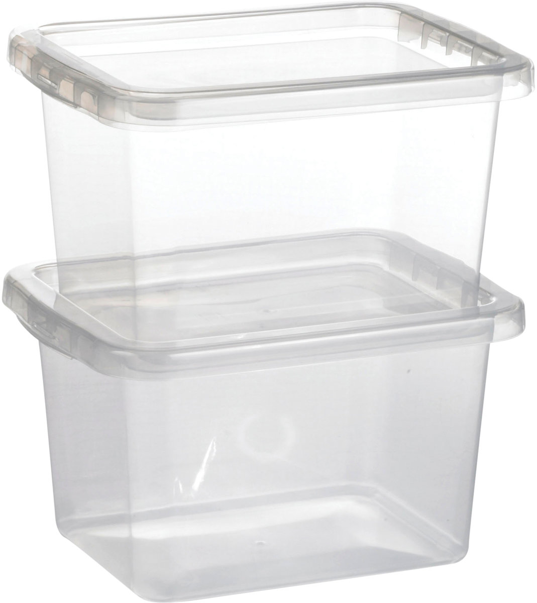 Basic plastlåda inkl. lock, 8,0 liter, klar