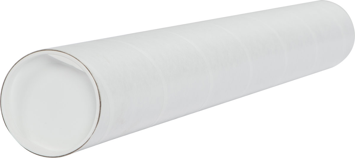 Papprör med lock, Ø70 x 2,0 x 745 mm