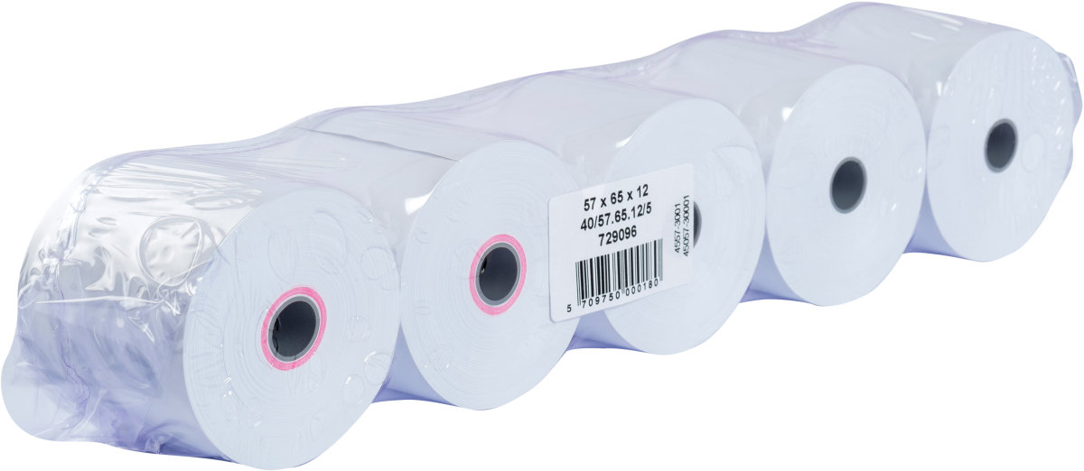 Kvittorullar 57x12x65 mm, 40 m