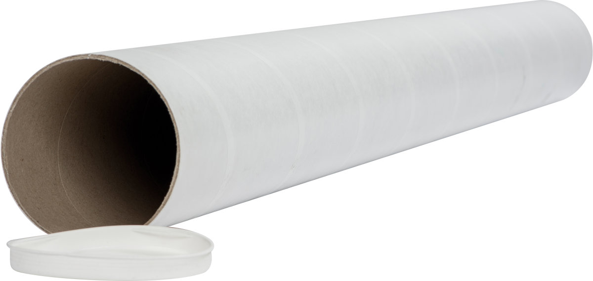 Papprör med lock, Ø100 x 2,0 x 1150 mm