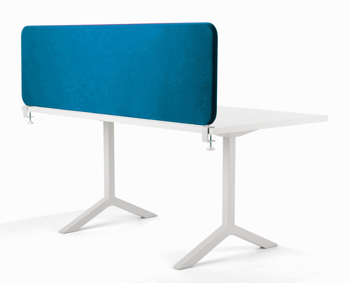 Softline bordskærmvæg blå B1600xH450 mm