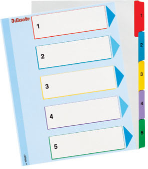 Register Esselte Mylar A4 1-5 Överskrivningsbart