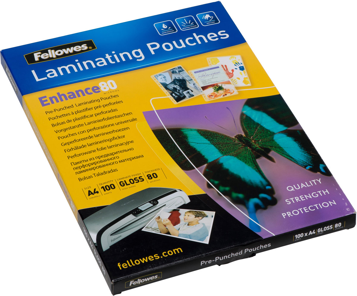Lamineringsfickor A4 Med hålkant 80 micron