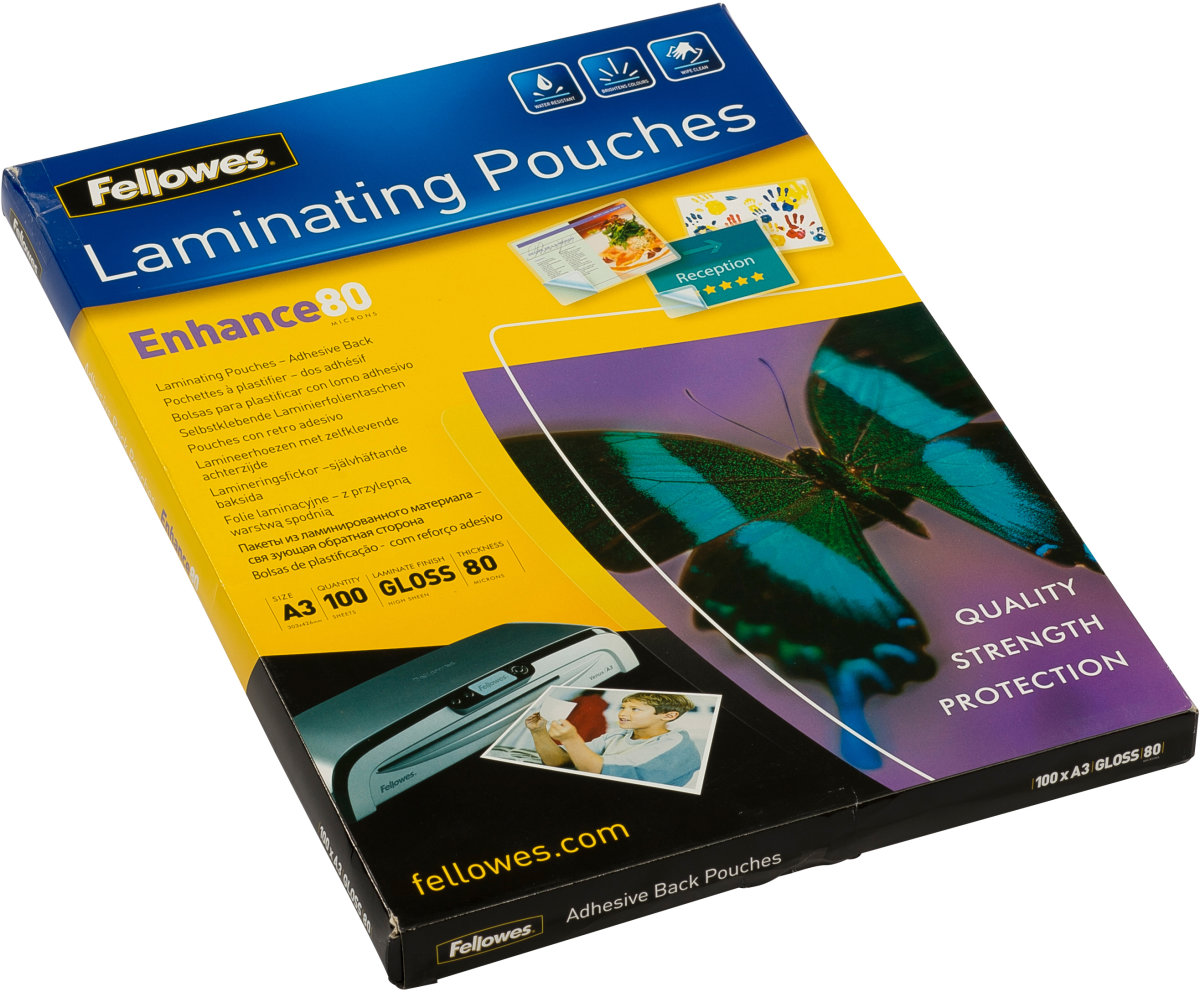 Lamineringsfickor A3 Självhäftande 80 micron