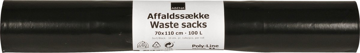 Sopsäckar 100 liter, svart