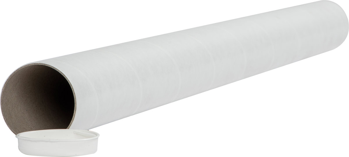 Papprör med lock, Ø50 x 1,5 x 745 mm