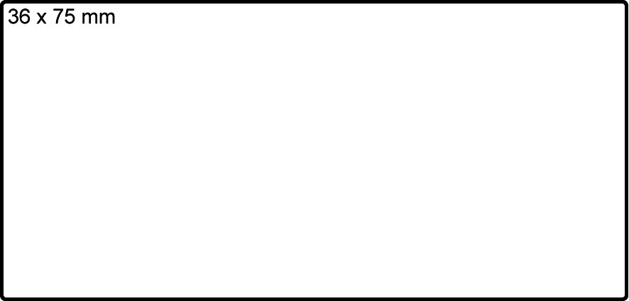 Avery 24034 etiketter på rulle, 36x75 mm, 1000 st.