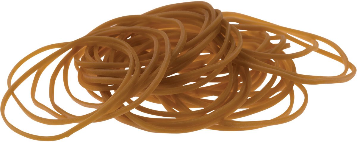 Gummiband nr 18, 250 g, 80 mm, brun