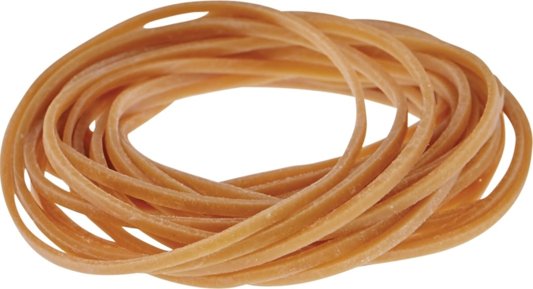 Gummiband nr 18, 500 g, 80 mm, brun
