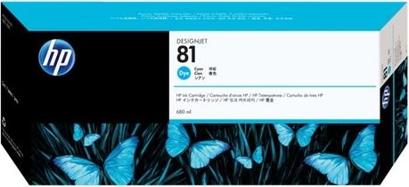 HP nr 81/C4931A bläckpatron, cyan