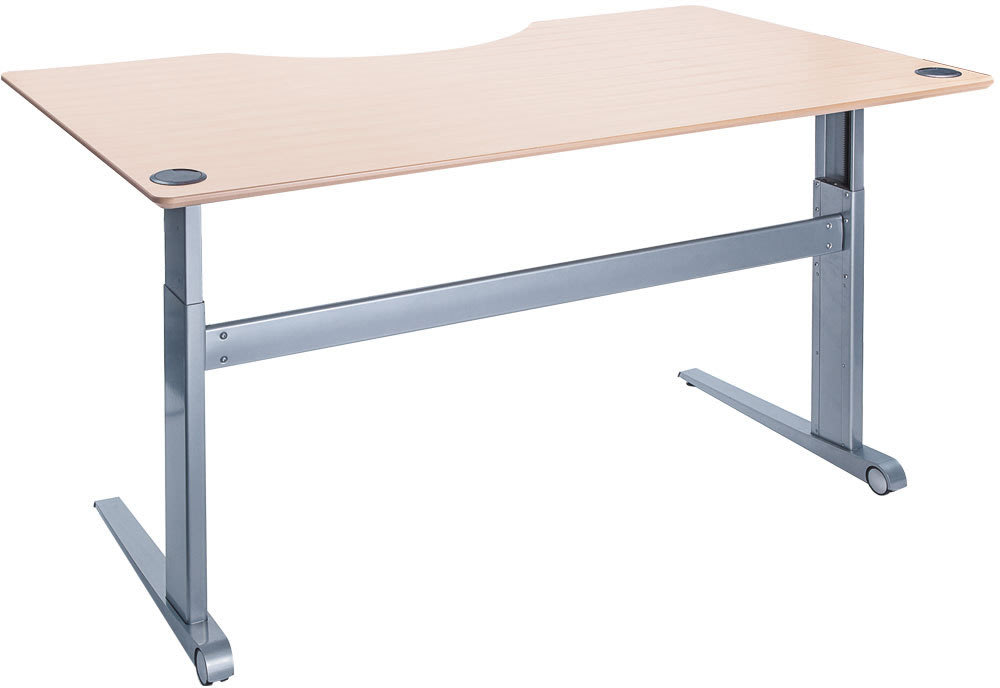 Skrivbord Steady Höj/Sänk 180 cm M. maguttag Bok