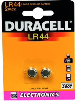Duracell LR44/AG13 knappcellsbatterier, 2 st
