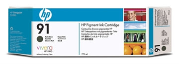 Bläckpatron HP 91/C9464A Mattsvart 775 ml