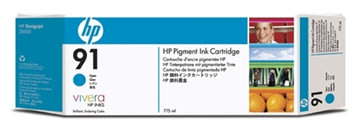 HP nr 91/C9467A bläckpatron, cyan, 775 ml