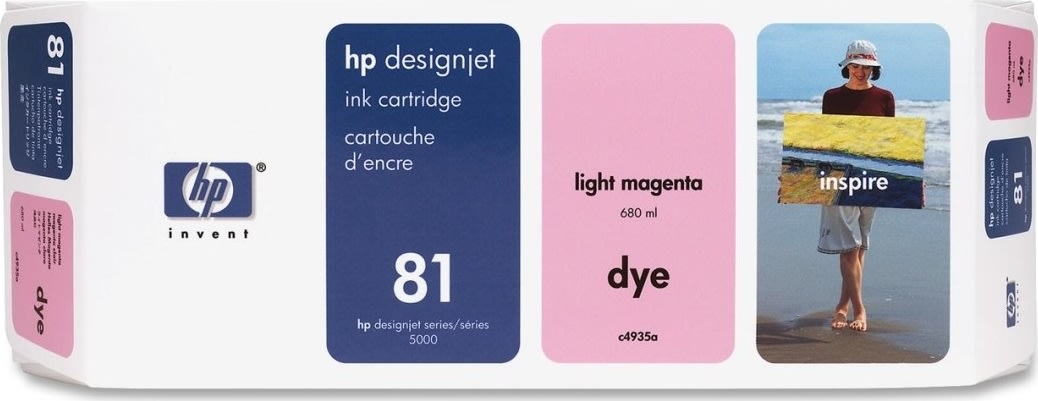 HP nr 81/C4935A bläckpatron, ljus magenta