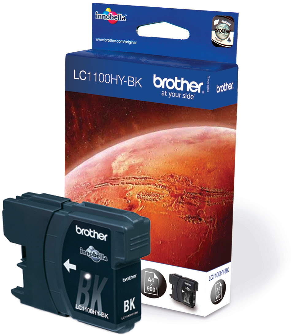 Brother LC1100HYBK bläckpatron, svart, 900 s